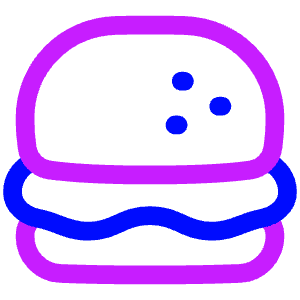 Burger Icon from Plump Neon - Free Set