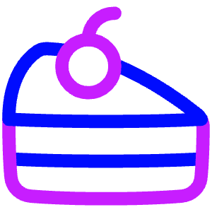 Cake Slice Icon from Plump Neon - Free Set