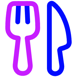 Fork Knife Icon from Plump Neon - Free Set