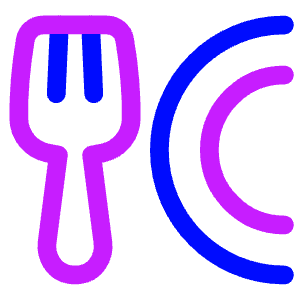 Fork Plate Icon from Plump Neon - Free Set