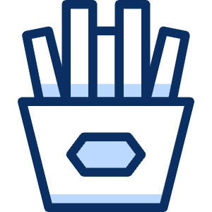 French Fries Icon from Cyber Duotone - Free Set