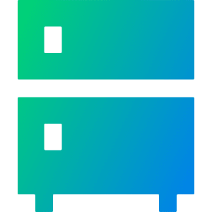 Refrigerator Icon from Sharp Gradient- Free Set