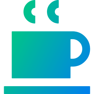 Tea Cup Icon from Sharp Gradient- Free Set