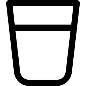 Water Glass Icon from Core Line - Free Set