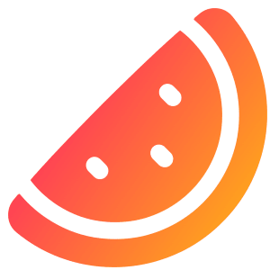 Water Melon Icon from Plump Gradient - Free Set