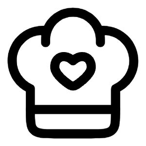 Chef Hat Heart Icon from Solar Linear Set