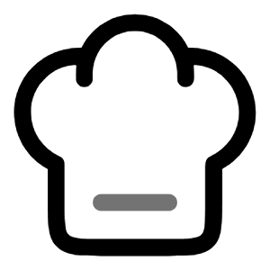 Chef Hat Minimalistic Icon from Solar Line Duotone Set