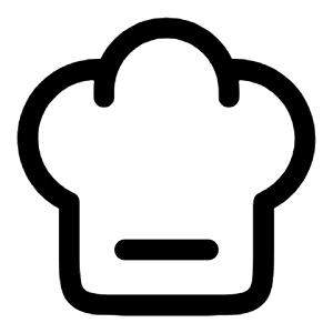 Chef Hat Minimalistic Icon from Solar Linear Set