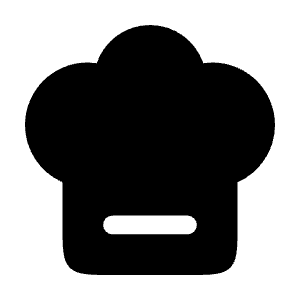Chef Hat Minimalistic Icon from Solar Bold Set