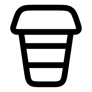 Cup Paper Icon from Solar Linear Set