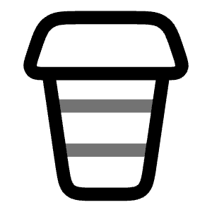 Cup Paper Icon from Solar Line Duotone Set