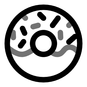 Donut Icon from Solar Line Duotone Set