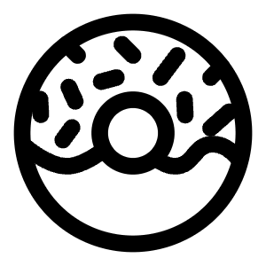 Donut Icon from Solar Linear Set