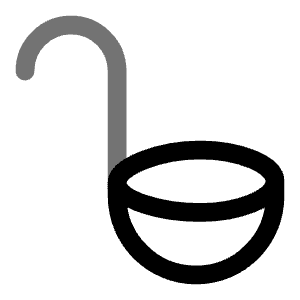 Ladle Icon from Solar Line Duotone Set