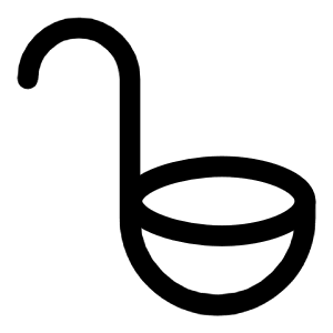 Ladle Icon from Solar Linear Set