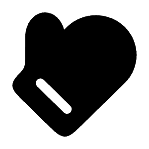 Oven Mitts Minimalistic Icon from Solar Bold Set