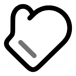 Oven Mitts Minimalistic Icon from Solar Line Duotone Set