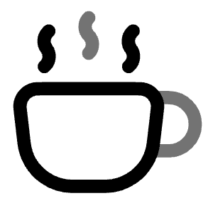 Tea Cup Icon from Solar Line Duotone Set