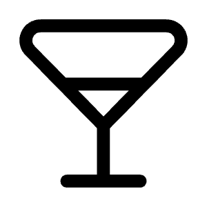 Wineglass Triangle Icon from Solar Linear Set