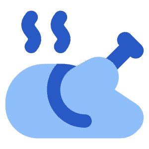 Chicken Grilled Stream Icon from Core Flat Set
