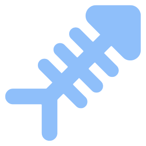 Fish Bones Waste Icon from Core Flat Set
