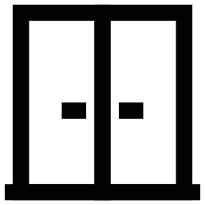 Double Doors Icon from Atlas Line Set