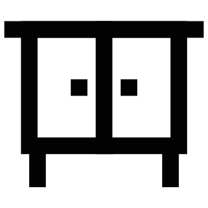 End Table Cupboard Icon from Atlas Line Set