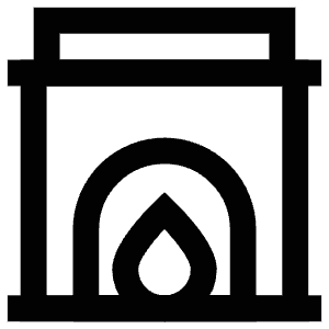 Fireplace Icon from Atlas Line Set