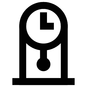 Standing Clock Icon from Atlas Line Set