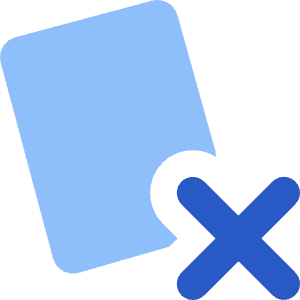 Card Remove Cross Icon from Core Flat Set
