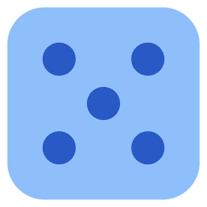 Dice 5 Icon from Core Flat Set