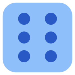 Dice 6 Icon from Core Flat Set