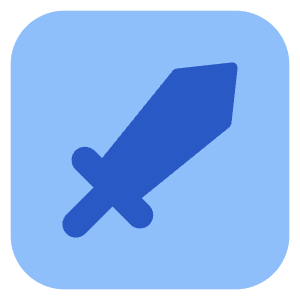 Dice Sword Icon from Core Flat Set