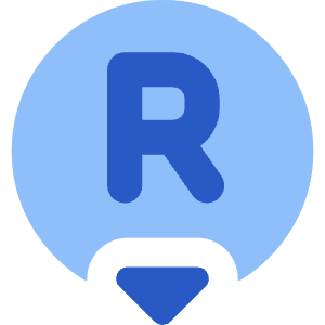 Right Controller Down Icon from Core Flat Set
