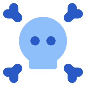 Skull Crossbones Icon from Core Flat Set
