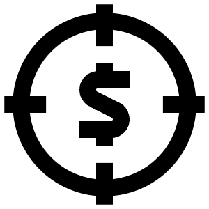 Crosshairs Target Dollar Icon from Atlas Line Set