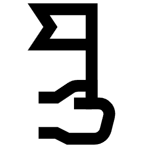 Hand Gesture Flag Icon from Atlas Line Set