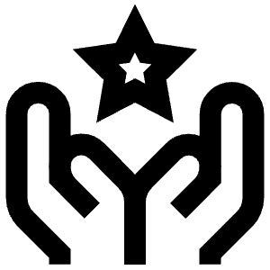 Hands Gesture Star Icon from Atlas Line Set