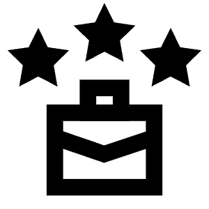 Star Rating Suitcase Icon from Atlas Line Set