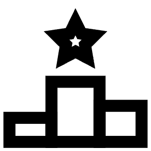 Winning Star Place Icon from Atlas Line Set