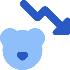 Bear Market Decrease Icon from Core Flat Set