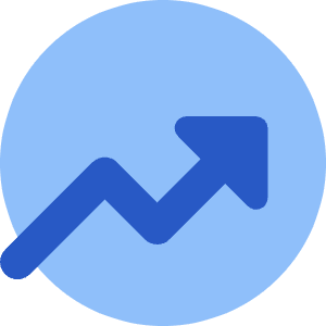 Chart Circle Up Growth Icon from Core Flat Set