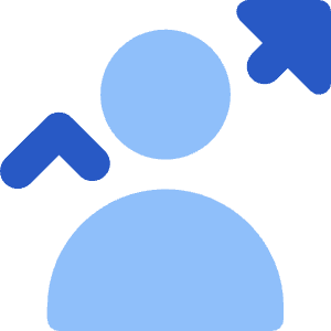 Graph Arrow User Increase Icon from Core Flat Set