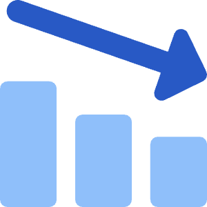 Graph Bar Decrease Icon from Core Flat Set