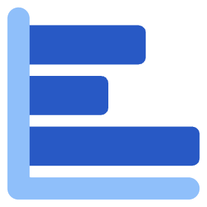 Graph Bar Horizontal Icon from Core Flat Set