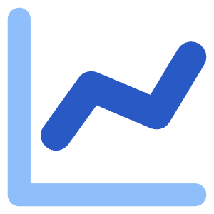 Graph Increase Icon from Core Flat Set