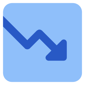 Growth Analytics Chart Down Loss Icon from Core Flat Set
