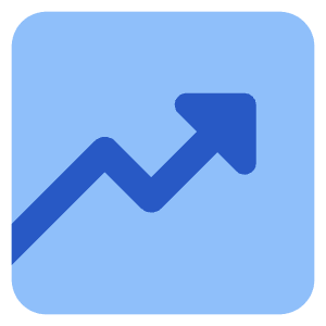 Growth Analytics Chart Up Gain Icon from Core Flat Set