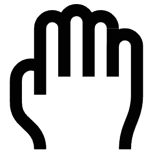 Count Finger Icon from Atlas Line Set