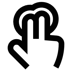 Double Finger Icon from Atlas Line Set